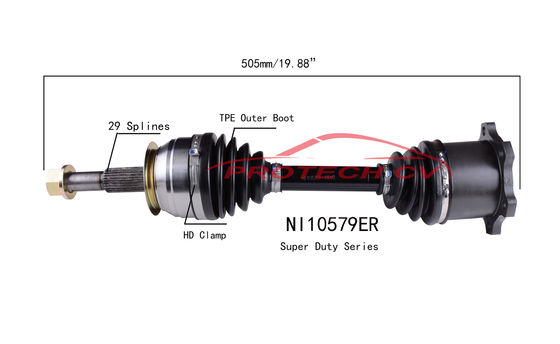 NI10579ER CV  CV Axle Assembly Heavy Duty Clamp TPEE Boot  Cold Forging Grinding Process Technology EXTREME Weather Unit